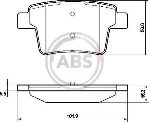 Гальмівні колодки зад. X-Type/Mondeo 00-11 A.B.S. 37489 (фото 1)