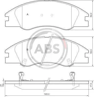 Гальмівні колодки пер. Hyundai Accent/Kia Rio 05- (mando) A.B.S. 37492 (фото 1)