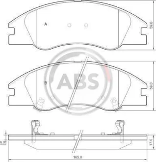 Гальмівні колодки пер. Hyundai Accent/Kia Rio 05- (mando) A.B.S. 37492