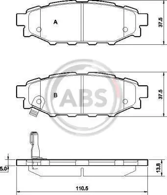 Гальмівні колодки зад. Forester/Impreza/Legacy/Outback09- (Akebono) A.B.S. 37499 (фото 1)