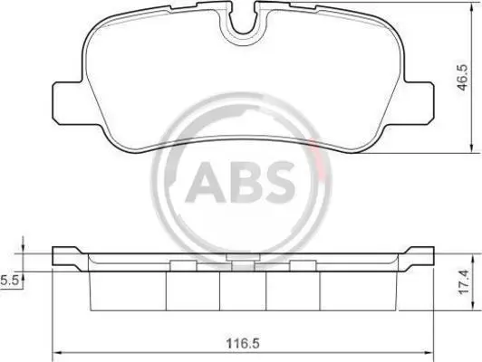Гальмівні колодки discovery/range rover III/sport 2.7 - 5.002- A.B.S. 37500 (фото 1)