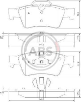 Тормозные колодки зад. W251/W164/W463/W164/W209 05-14 A.B.S. 37509