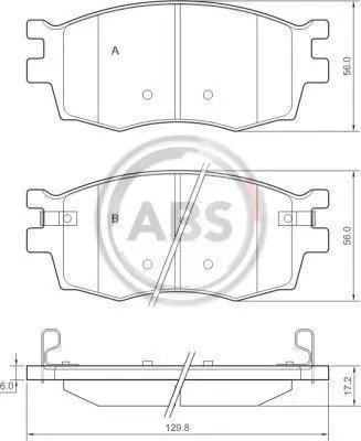 Гальмівні колодки пер. Hyundai Accent/Kia Rio 05- (mando) A.B.S. 37520 (фото 1)