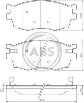 Гальмівні колодки пер. Hyundai Accent/Kia Rio 05- (mando) A.B.S. 37520