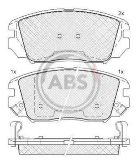 Гальмівні колодки пер. Civic/Sonata/Tucson (04-13) A.B.S. 37525