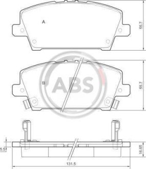 Тормозные колодки пер. Civic 05-11 A.B.S. 37529