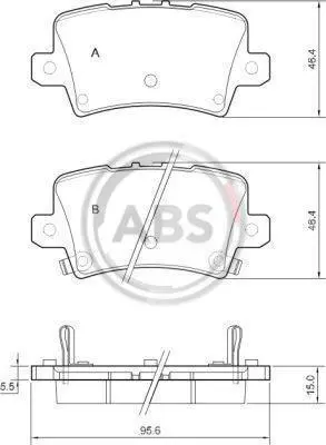 Гальмівні колодки зад. Honda Civic 05-10 (TRW) A.B.S. 37530 (фото 1)