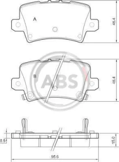 Гальмівні колодки зад. Honda Civic 05-10 (TRW) A.B.S. 37530