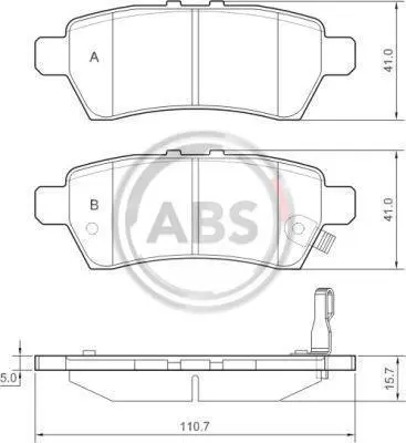 Гальмівні колодки зад. Nissan Pathfinder 05- (Tokico) A.B.S. 37536 (фото 1)
