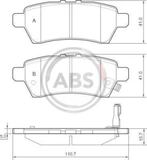 Гальмівні колодки зад. Nissan Pathfinder 05- (Tokico) A.B.S. 37536