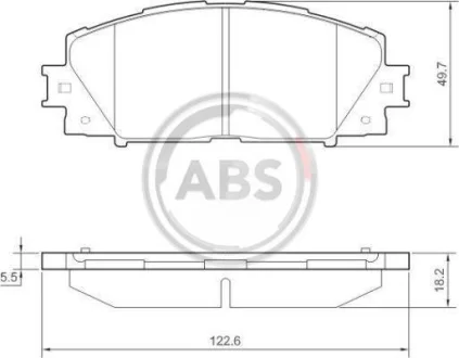 Гальмівні колодки пер. Toyota Yaris 07- (akebono) A.B.S. 37542