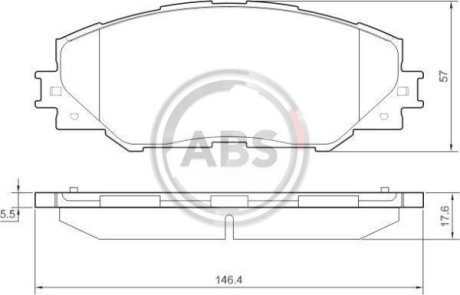 Тормозные колодки пер. AURIS/RAV 4 III/RAV 4 IV 1.8-2.5H 06- A.B.S. 37543