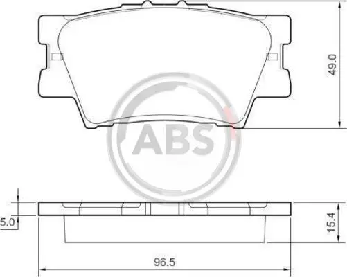 Гальмівні колодки зад.TOYOTA CAMRY/RAV4 III/RAV4 IV 2.0-3.5 06- A.B.S. 37545 (фото 1)