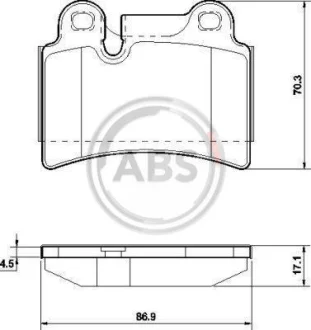 Гальмівні колодки зад. VW Touareg 02-10 (brembo) A.B.S. 37575