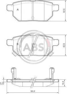 Гальмівні колодки зад. Toyota Corolla/Yaris 05- (Akebono) A.B.S. 37580