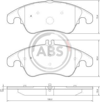 Тормозные колодки пер. MB C/E-класс (W204/W212) 07- A.B.S. 37586