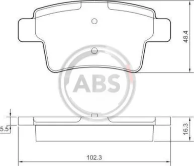 Гальмівні колодки зад. Citroen C4 Picasso 06- (Bosch) A.B.S. 37597