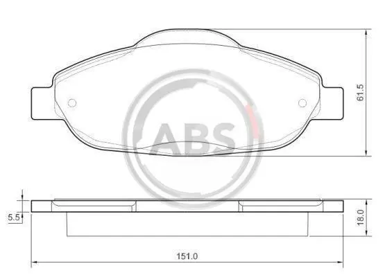 Гальмівні колодки пер. Peugeot 308 07- (Bosch) A.B.S. 37607 (фото 1)