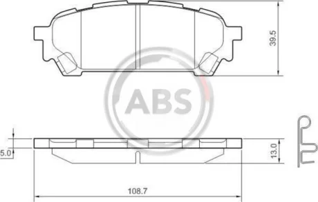 Гальмівні колодки зад. Subaru Impreza 00-07 (akebono) A.B.S. 37611