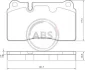 Гальмівні колодки пер. VW Touareg 02- (brembo) A.B.S. 37614 (фото 1)