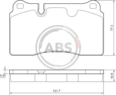 Гальмівні колодки пер. VW Touareg 02- (brembo) A.B.S. 37614