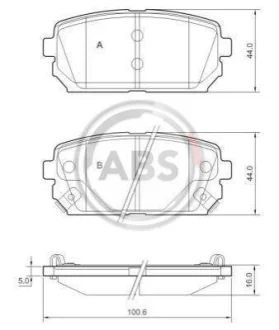 Гальмівні колодки зад. KIA Carens 07> A.B.S. 37621