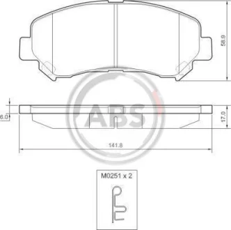 Гальмівні колодки пер. X-Trail/Qashqai 07- (Akebono) A.B.S. 37625