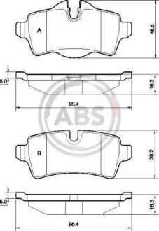 Гальмівні колодки зад. MINI Cooper/Clubman 06-15 (LUCAS/TRW) A.B.S. 37629