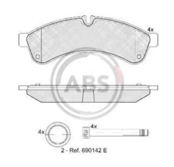 Гальмівні колодки зад. Daily 06- (BREMBO) A.B.S. 37638