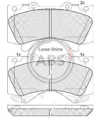 Гальмівні колодки пер. Toyota Land Cruiser 08- (advics) A.B.S. 37701 (фото 1)