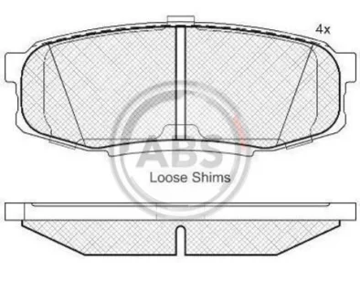 Комплект гальмівних колодок A.B.S. 37702