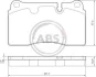 Гальмівні колодки пер. Range Rover 05-12 (BREMBO) A.B.S. 37712 (фото 1)