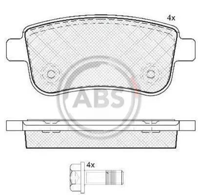 Гальмівні колодки зад. Megane III/Fluence 08- A.B.S. 37732 (фото 1)