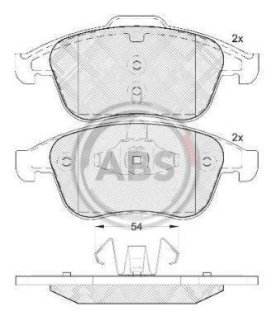 Тормозные колодки пер. Megane III 08-/Scenic 09- (ATE) A.B.S. 37749