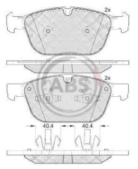 Тормозные колодки пер. XC60/XC90 02- 2.0-4.4 A.B.S. 37750