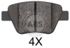 Гальмівні колодки зад. Caddy/Jetta 10-/Golf 09-13 A.B.S. 37784 (фото 1)