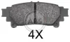 Гальмівні колодки зад. Lexus RX 08-15/Toyota Prius 09- (akebono) A.B.S. 37815 (фото 1)