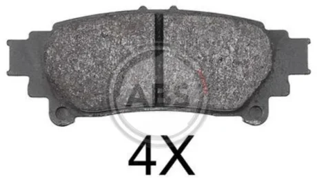 Гальмівні колодки зад. Lexus RX 08-15/Toyota Prius 09- (akebono) A.B.S. 37815
