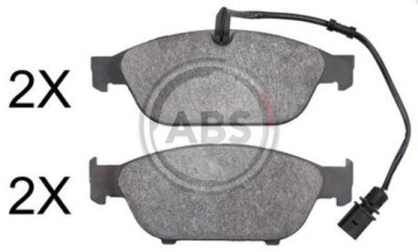Комплект гальмівних колодок A.B.S. 37864