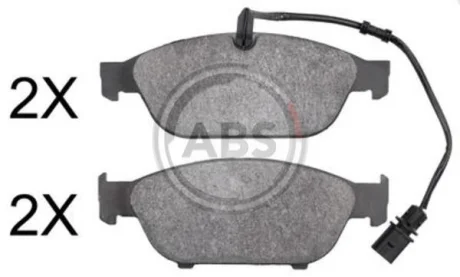 Гальмівні колодки пер. Audi A6/A8 10- (ATE) A.B.S. 37864