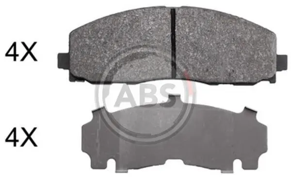 Гальмівні колодки пер. Fiat Freemont 11-/Dodge Caravan 08- (183x63.4x18.5) A.B.S. 37936 (фото 1)