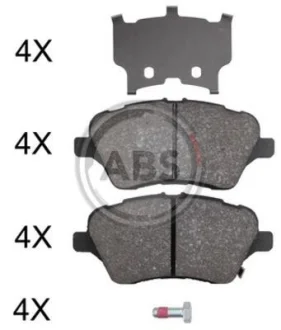 Гальмівні колодки пер. B-Max/Fiesta/Tourneo/Transit (12-21) A.B.S. 37956