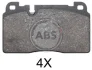 Гальмівні колодки пер. Audi A6/A7/Q5 10- (Brembo) A.B.S. 37959 (фото 1)