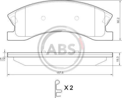 Гальмівні колодки пер. Grand Cherokee 99-05 2.7-4.7 A.B.S. 38945