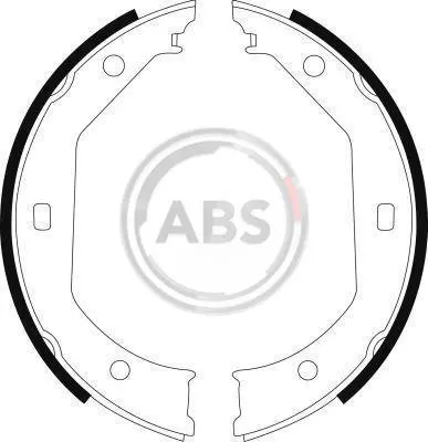 Колодки ручного гальма BMW 3(E46,E90-92) 00-13/5(E39) 95-04/X1(E84) 09-15 (ATE) A.B.S. 8973 (фото 1)