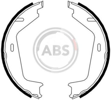 Колодки ручного тормоза Volvo S80 99-/ V70 97-11/ XC70 97- / XC90 02-14 (TRW) A.B.S. 9071