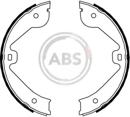 Колодки ручного гальма Touareg 02-10/Cayenne 02-07/LR III 02-12/Audi Q7 06-15 (VAG) A.B.S. 9177 (фото 1)