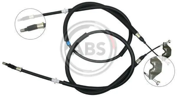 Трос ручного гальма зад. Astra H 04- (барабан) (1326/1156+1293/1085) A.B.S. K12795 (фото 1)
