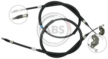 Трос ручного гальма зад. Astra H 04- (барабан) (1326/1156+1293/1085) A.B.S. K12795