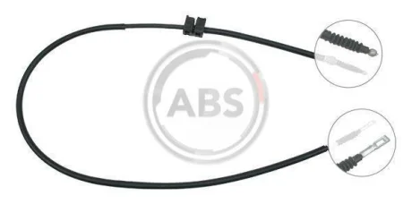 Трос ручного гальма зад. Audi 100/200/A6 83- Пр. (диск) (1676/1503) A.B.S. K13268